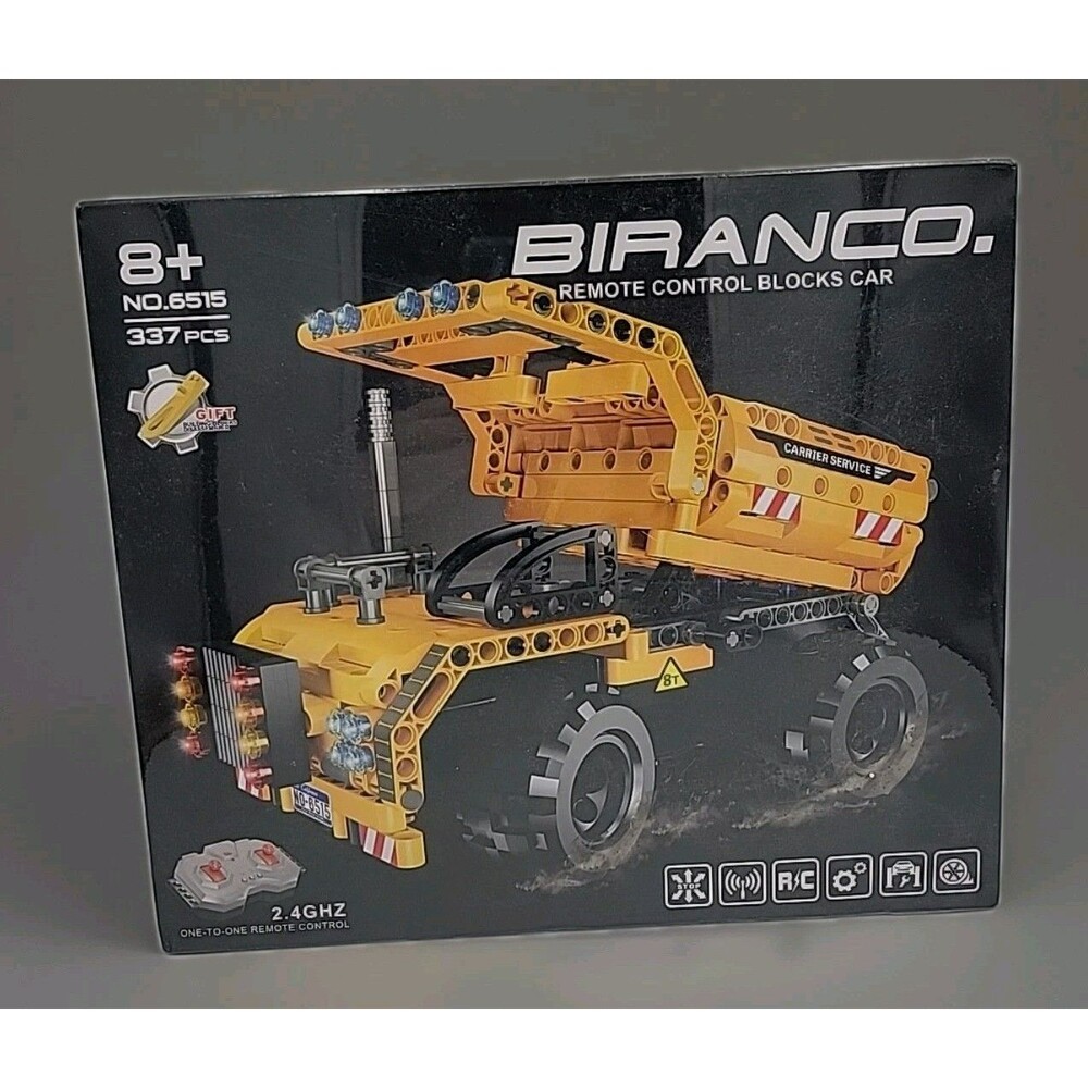 Biranco Remote Control Block Dump Truck Yellow STEM New In Box